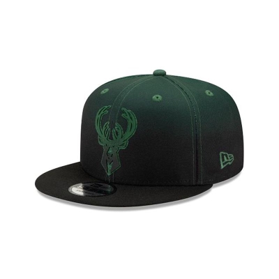 Green Milwaukee Bucks Hat - New Era NBA Back Half 9FIFTY Snapback Caps USA3465821